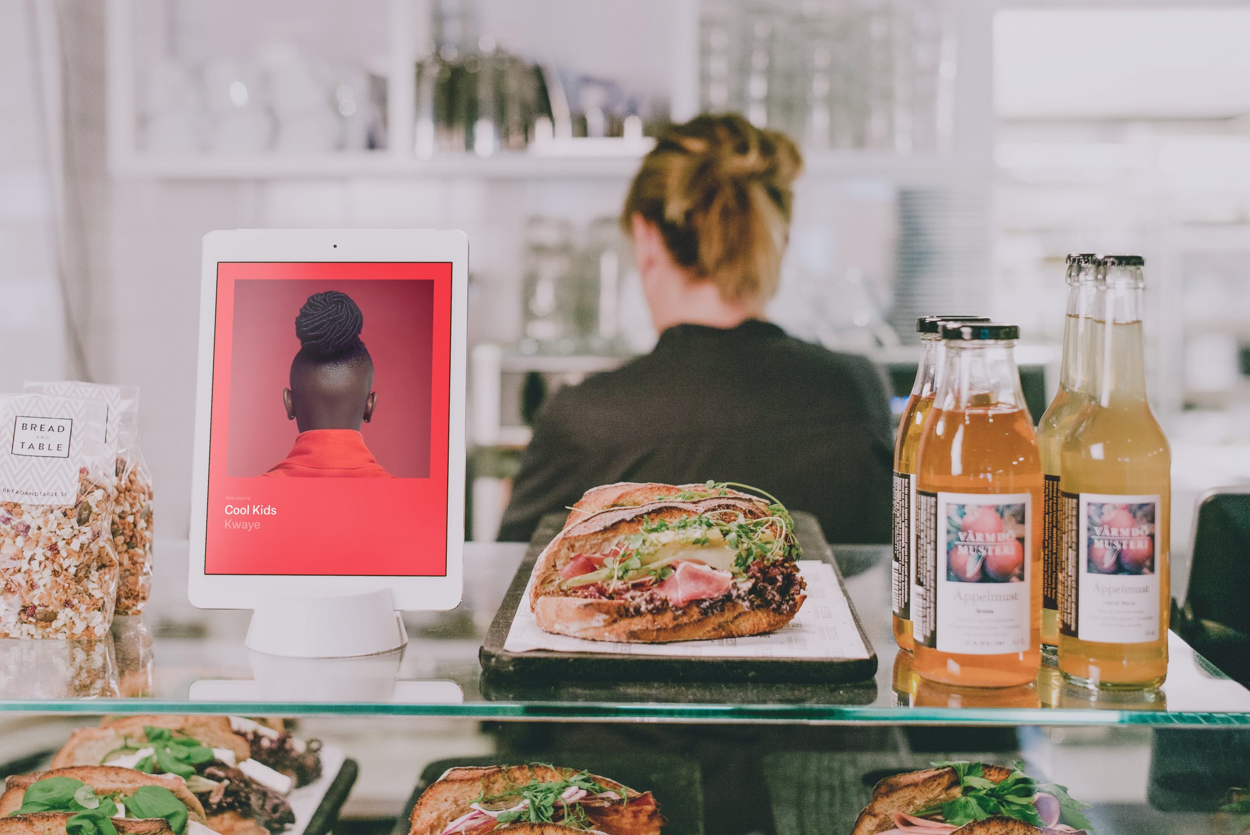 Sountrack tablet on table