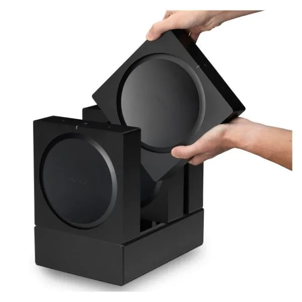 Desk-Dock-For-4-SONOS-AMP-insterting-horizontal.webp