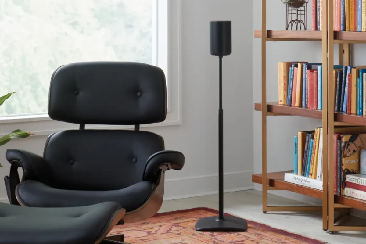 Height-Adjustable Speaker Stand for Sonos Era 100 Black 7