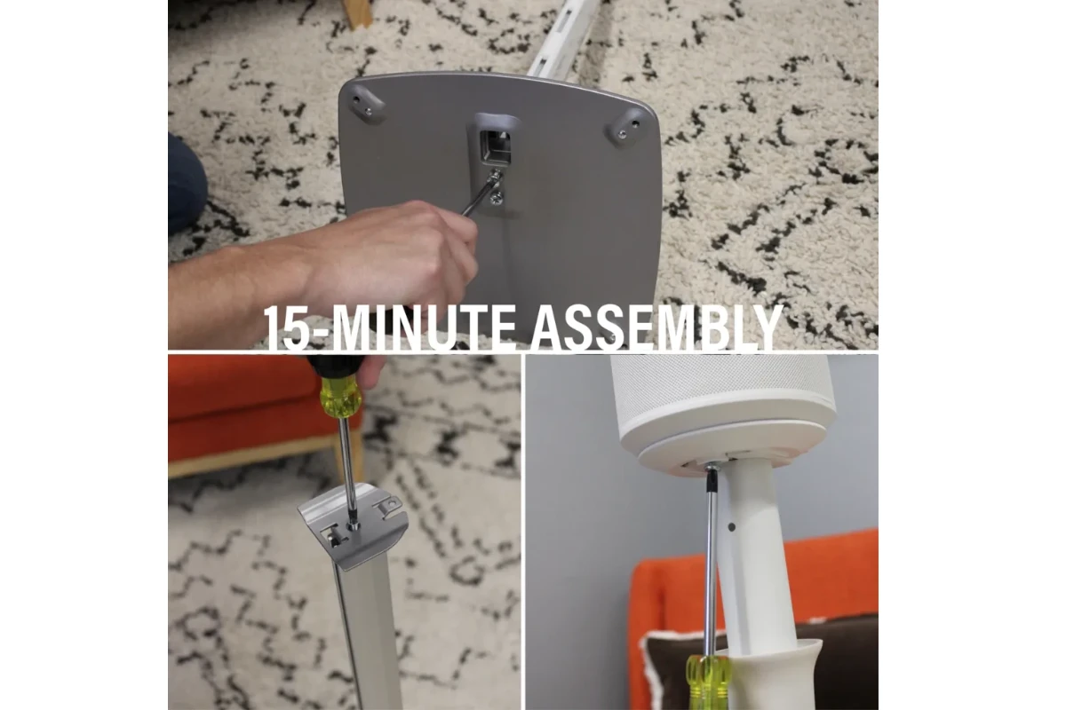 Height-Adjustable Speaker Stand for Sonos Era 100 White 4