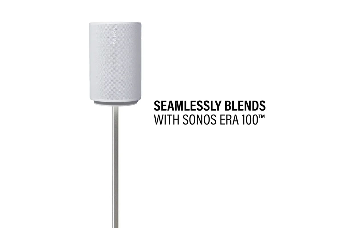 Height-Adjustable Speaker Stand for Sonos Era 100 White 5