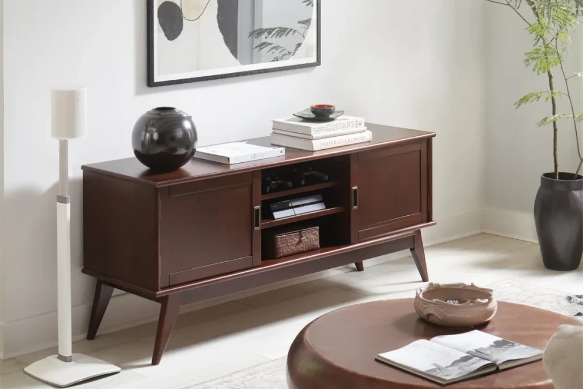 Height-Adjustable Speaker Stand for Sonos Era 100 White 6