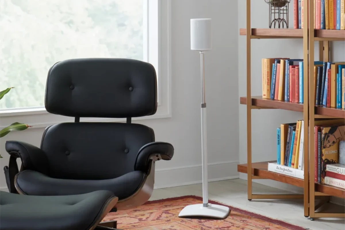 Height-Adjustable Speaker Stand for Sonos Era 100 White 8