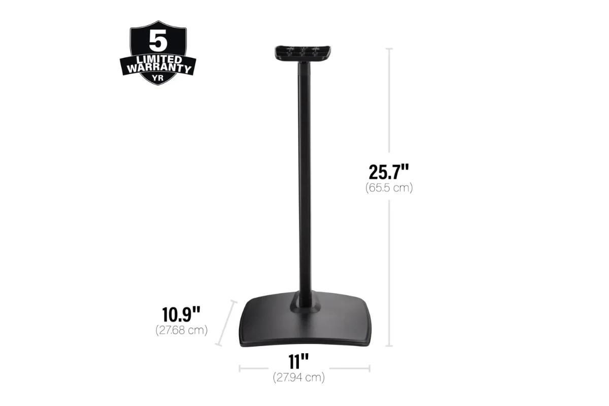 Height-Adjustable Speaker Stand for Sonos Era 300 Black 10
