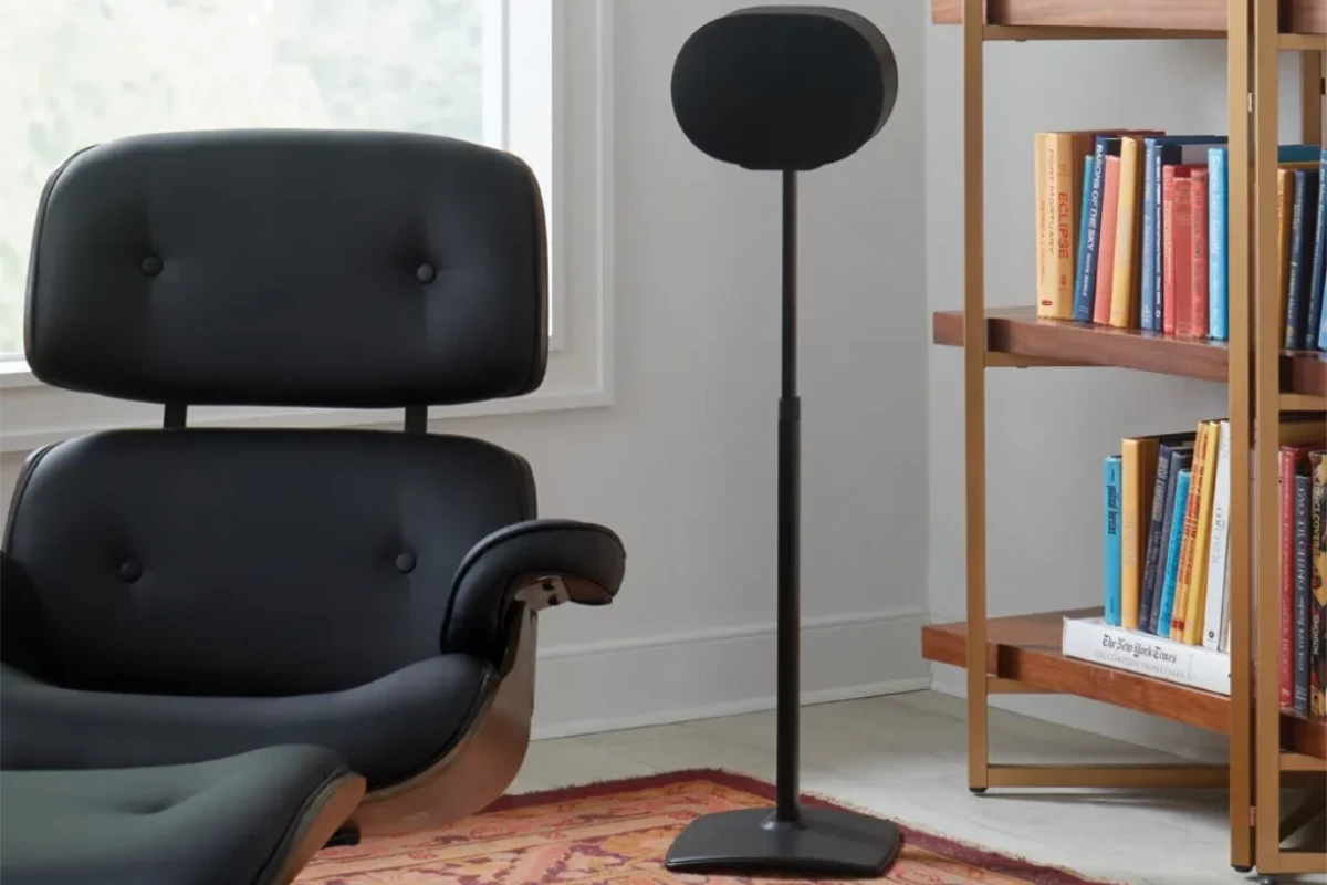 Height-Adjustable Speaker Stand for Sonos Era 300 Black 5