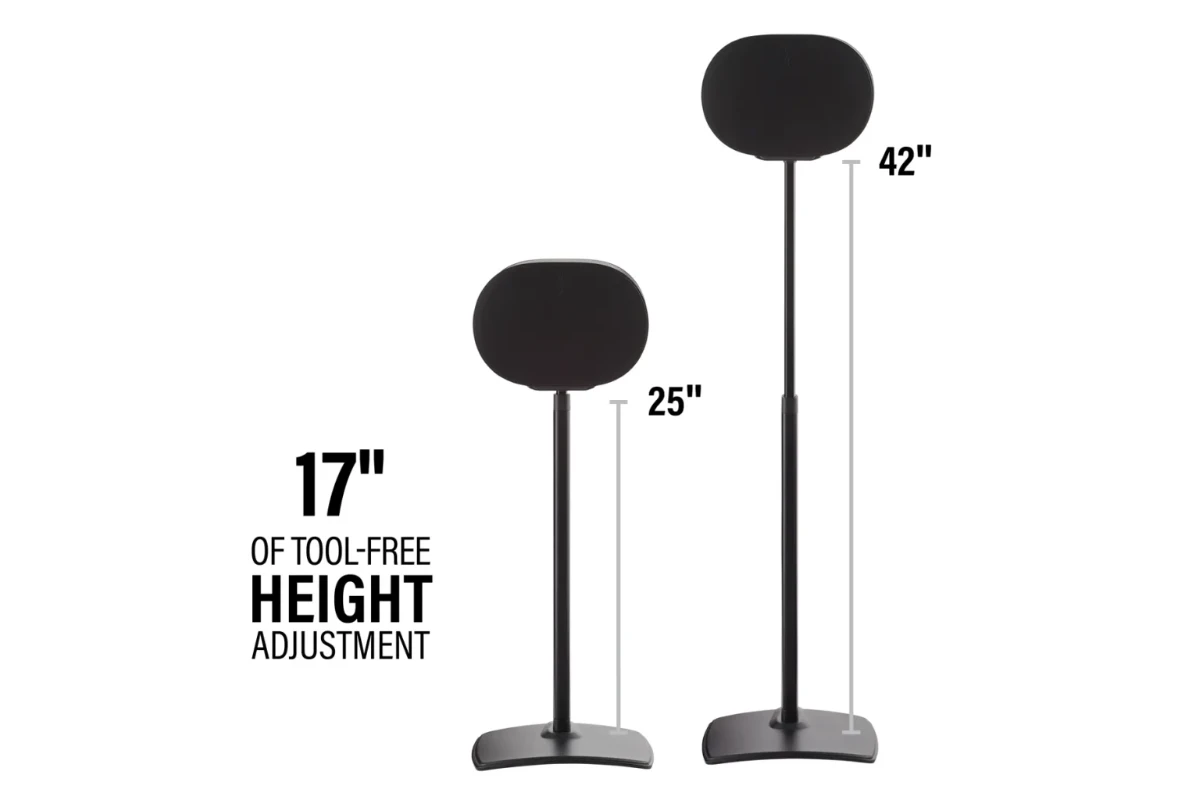 Height-Adjustable Speaker Stand for Sonos Era 300 Black 9