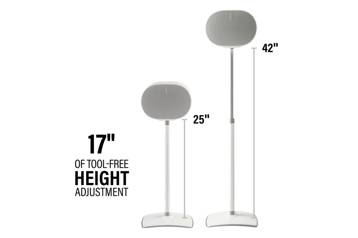 Height-Adjustable Speaker Stand for Sonos Era 300 White 10