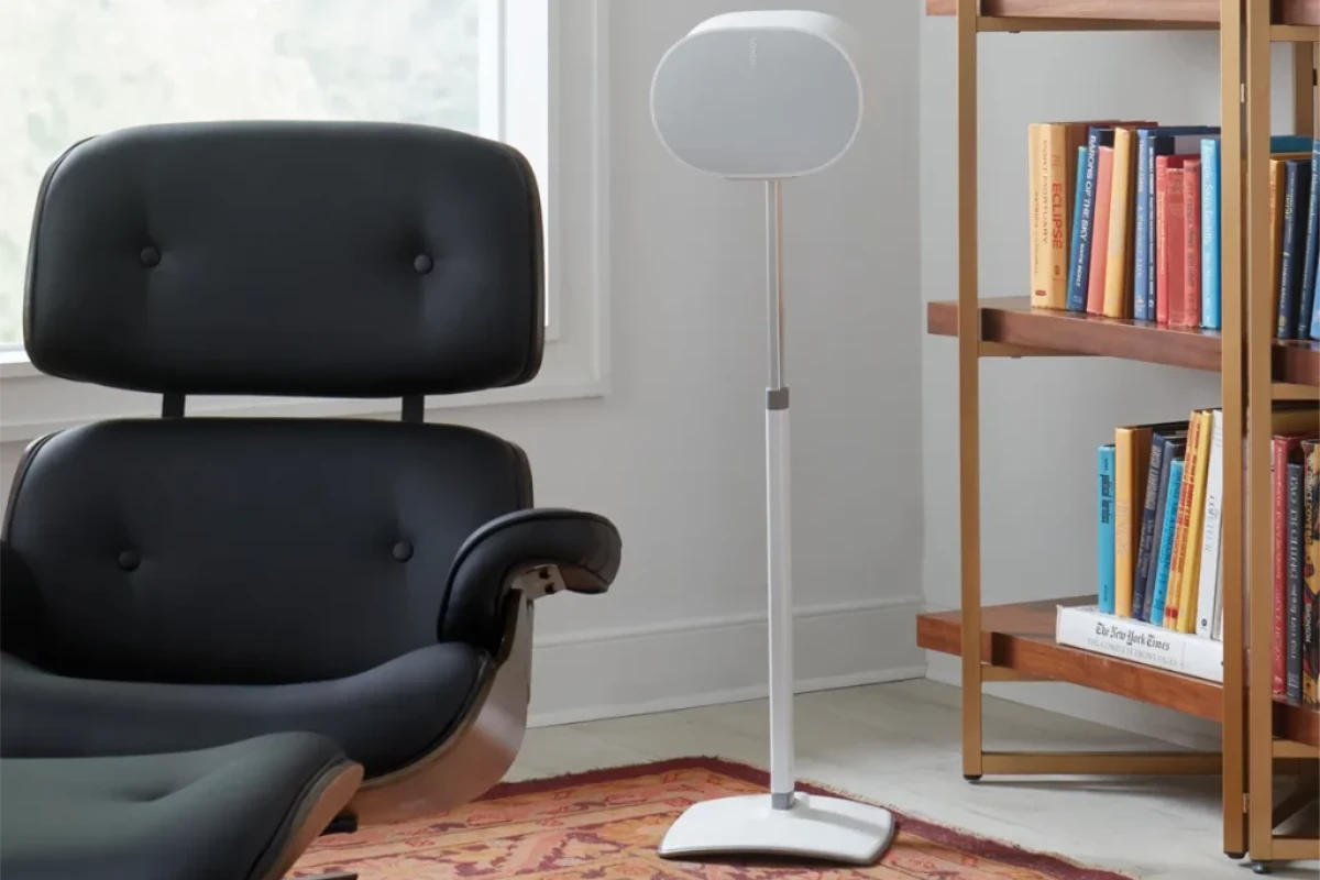 Height-Adjustable Speaker Stand for Sonos Era 300 White 5