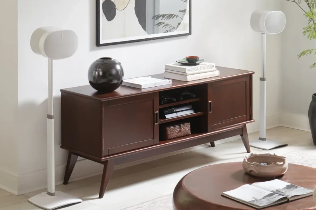 Height-Adjustable Speaker Stand for Sonos Era 300 White 6