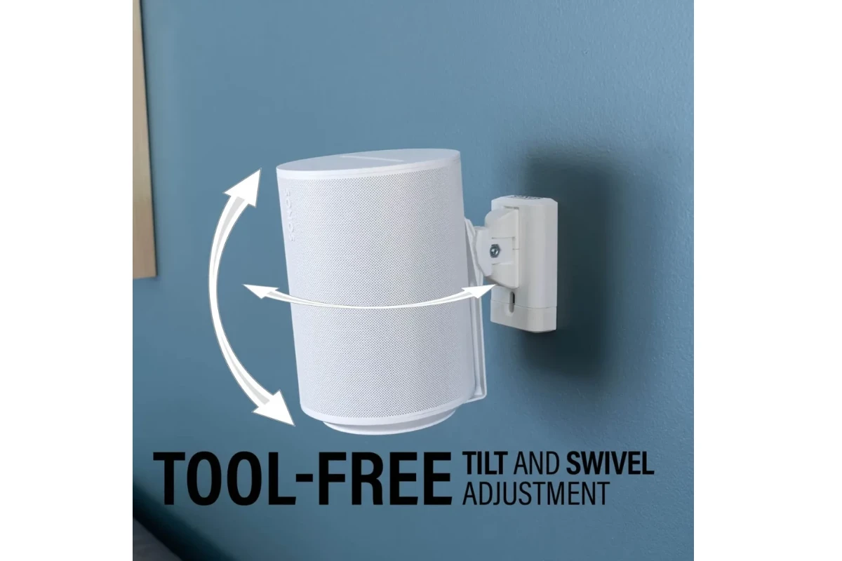 Sanus Adjustable Speaker Wall Mount designed for the Sonos Era 100 White 5