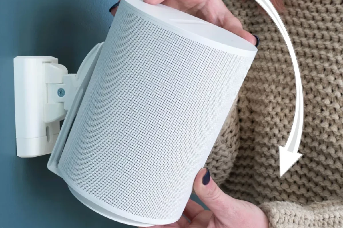 Sanus Adjustable Speaker Wall Mount designed for the Sonos Era 100 White 6