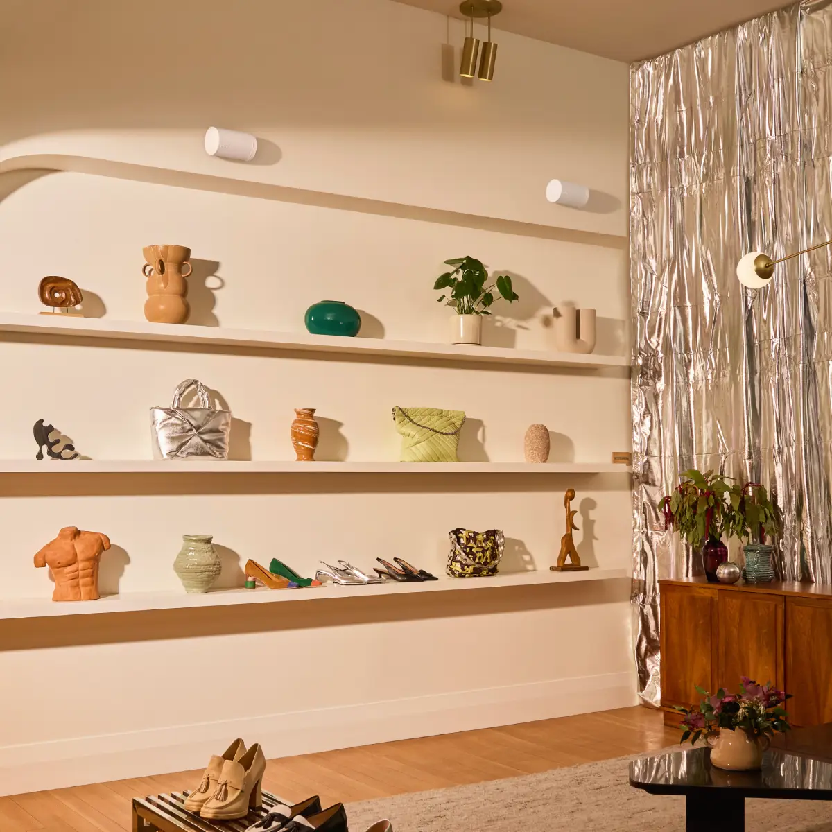 Sonos Era 100 Pro speakers installed in boutique retail store as part of a commercial audio system by Couture Media